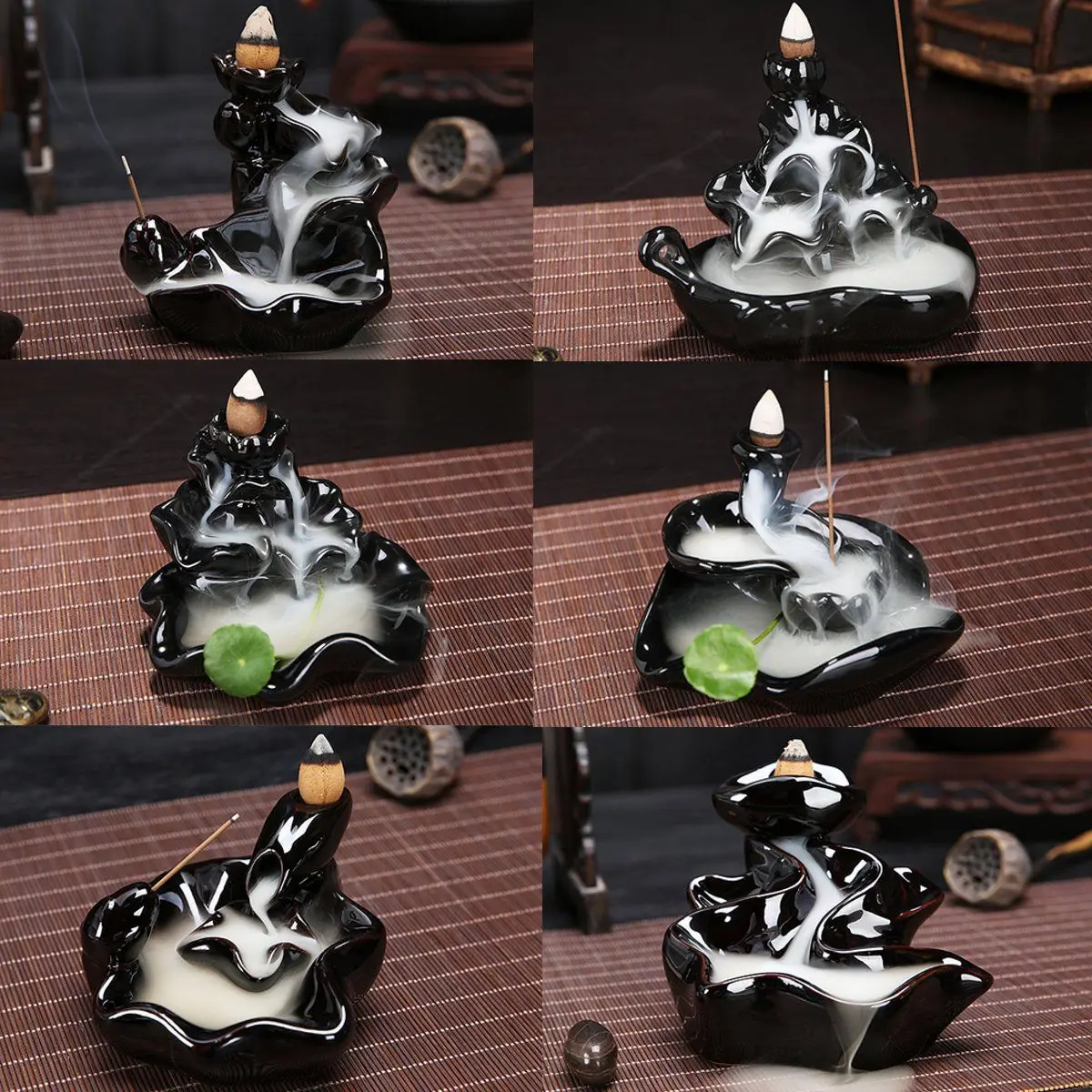 

Home Decor Various Styles Aromatherapy Diffuser Backflow Ceramic Incense Burner Holder Buddhist Censer Home Teahouse Decoration