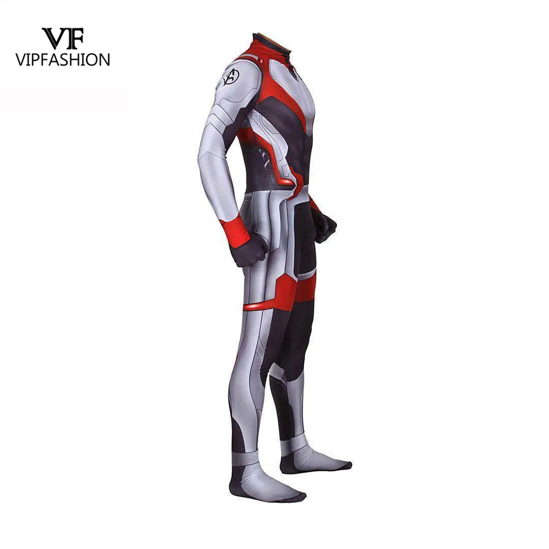 VIP FASHION 2019 New Marvel Avengers Endgame Quantum Realm T-short Tee Man Advanced Tech Top Lycra Shirt Cosplay Costumes