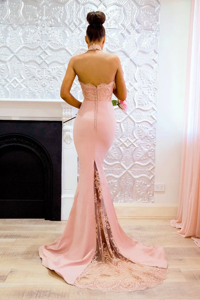Элегантное розовое Шелковистое платье русалки для вечеринки, новинка, шикарное длинное кружевное атласное платье в стиле пэчворк