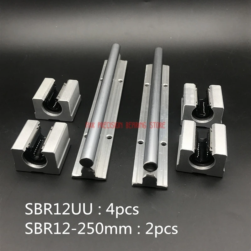 Линейная направляющая AXK 12 мм линейная Sbr12 L 2021 опорные направляющие 2 шт. + 4 блока