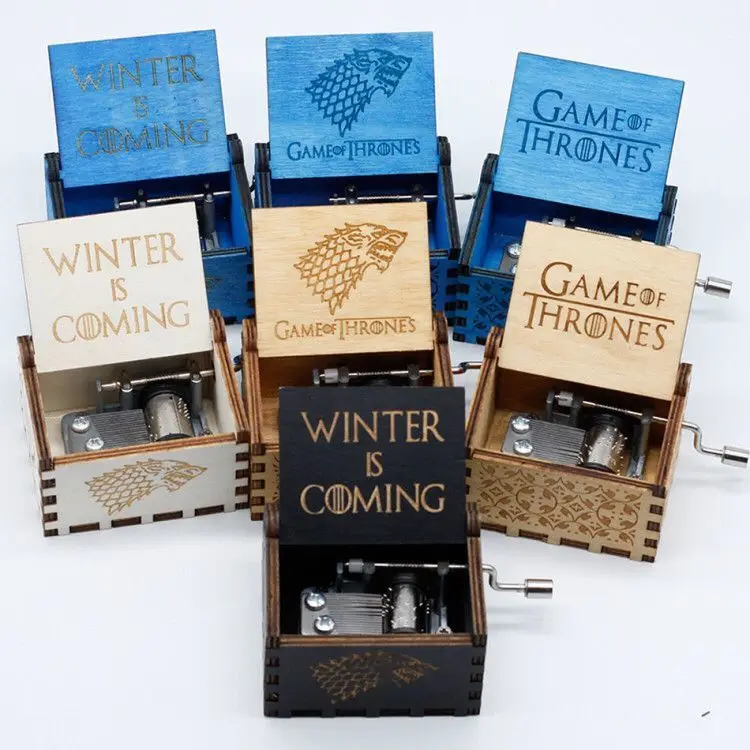 

2018 new black star wars music box game of thrones castle in the sky handkurbel wood music box christmas gift