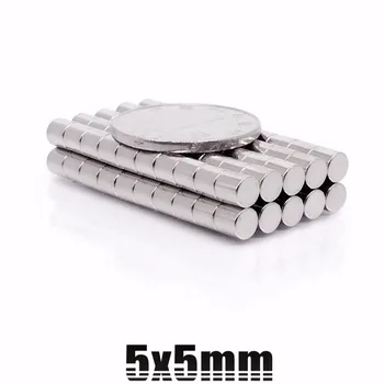 

20/50/100/200pcs 5mm x 5mm Strong Round Cylinder Neodymium Industrial Magnet 5*5 N35 NEW 5x5 Art Craft Connection 5x5