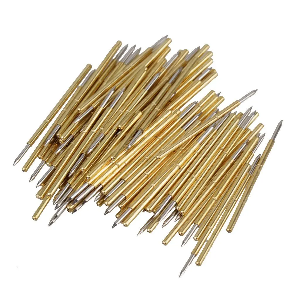 

100Pcs P50-B1 Spring Test Probe Pogo Pin Dia 0.5mm Length 16.35mm