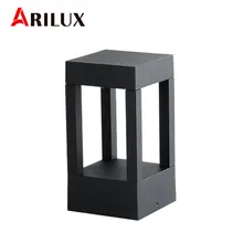 ARILUX светодиодный светильник для газона, садовый светильник, уличный водонепроницаемый современный алюминиевый квадратный светильник для сада, газон, ворота, парк, пейзаж, 220 В