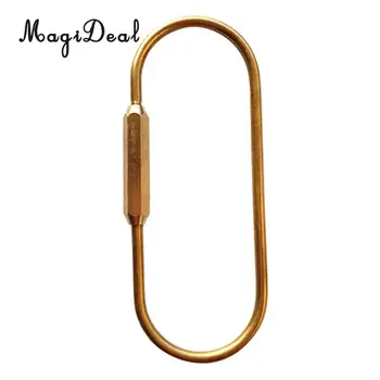 

MagiDeal Solid Brass Clip Oval Ring Hook for Swimming Diving Key Chain Scuba Diving BCD Camping Safety Aurvival Accessories