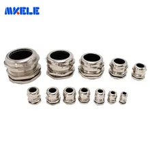 IP68 10 шт./лот полумуфта PG7-PG36 водонепроницаемый соединительный кабель Провода сальник никель латунь Металл Нержавеющая сталь