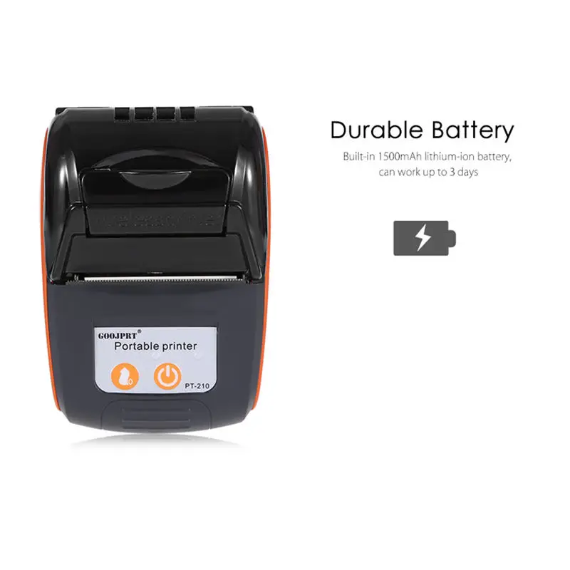 Goojprt Pt210 58Mm impresora térmica Bluetooth máquina de recepción inalámbrica portátil para Windo