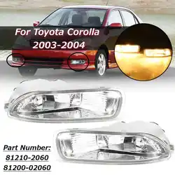 81200-02060 1 пара противотуманных фар для Toyota Corolla 2003 2004 автомобильный бампер лампа прозрачные линзы с лампой высокой яркости Замена