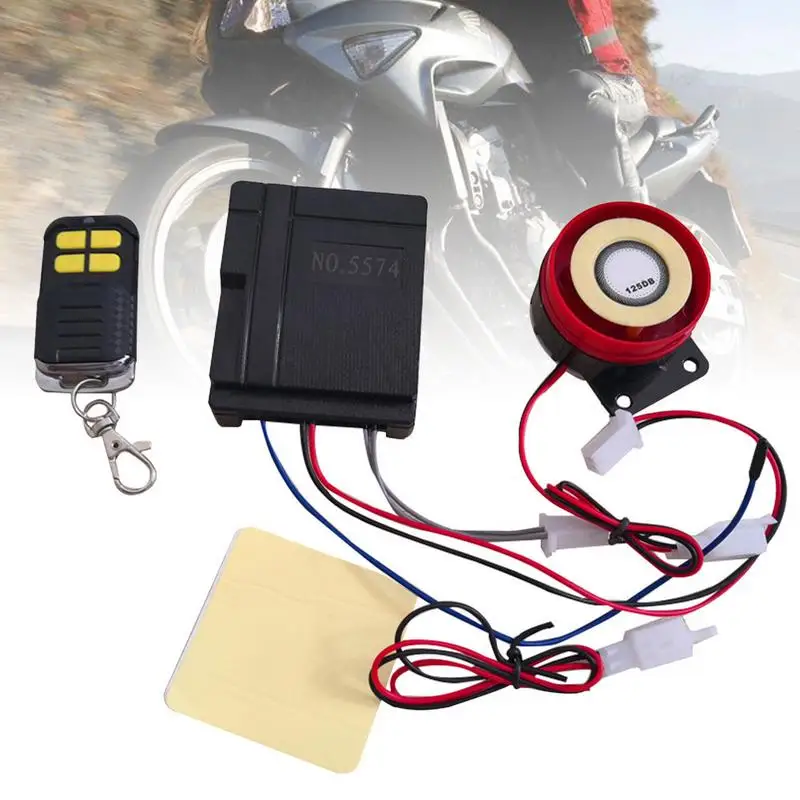 

12V Universal Motorcycle Car Security Alarm System 125db Burglar Alarm System Motorbike Engine Start Remote Alarm Tool