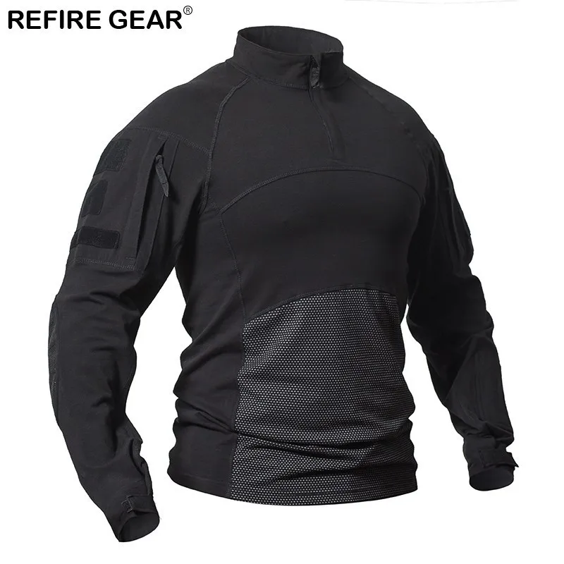 Мужская футболка с длинным рукавом Refire Gear камуфляжная тактическая в стиле