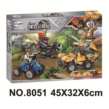 

Winner 8051 440pcs Capture Dinosaurs Catch Jeep Building Blocks Brick Education Toys For Kids suitable Jurassic World