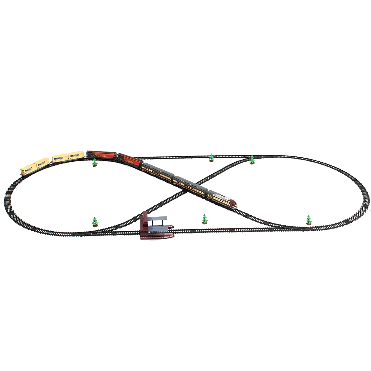 Koop Elektrische Racing Rail Auto Lange Stoomtrein 9.4 Meter Spoorlijn Model Speelgoed Treinen Voor Kinderen Truck Railway Trein Spoorweg verjaardag