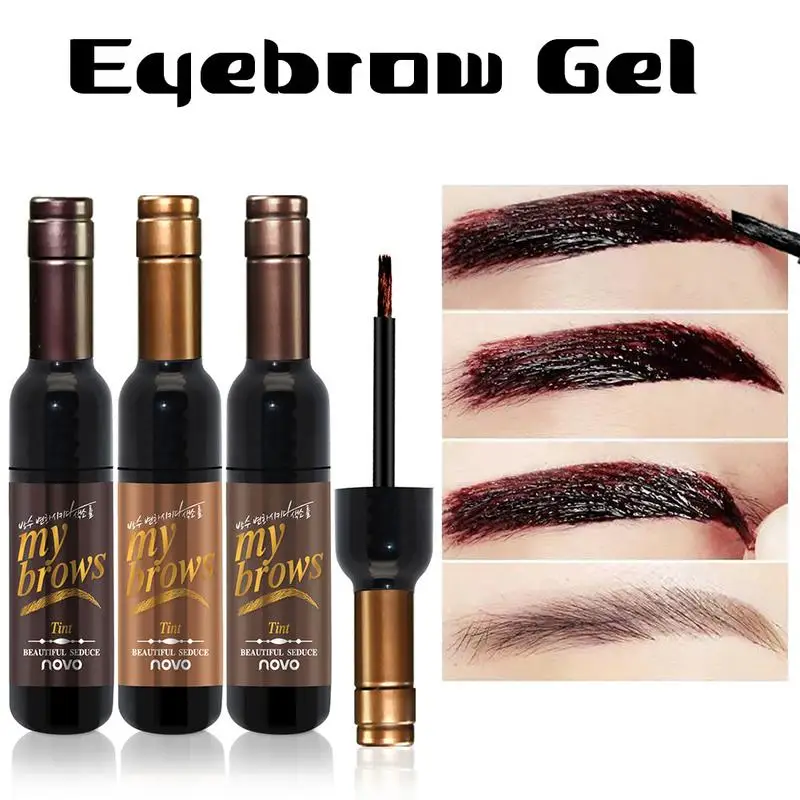 

NOVO Eye Makeup Red Wine Peel Off Eye Brow Tattoo Tint Waterproof Long-lasting Dye Eyebrow Gel Cream Mascara Make Up Cosmetics40