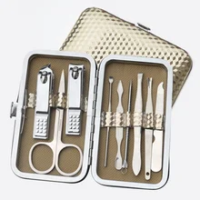 По dhl или ems 500 наборы для ухода за ногтями 9 шт./компл. маникюр инструменты ножницы для педикюра Уход за ногтями кусачки резак кутикулы Уход за