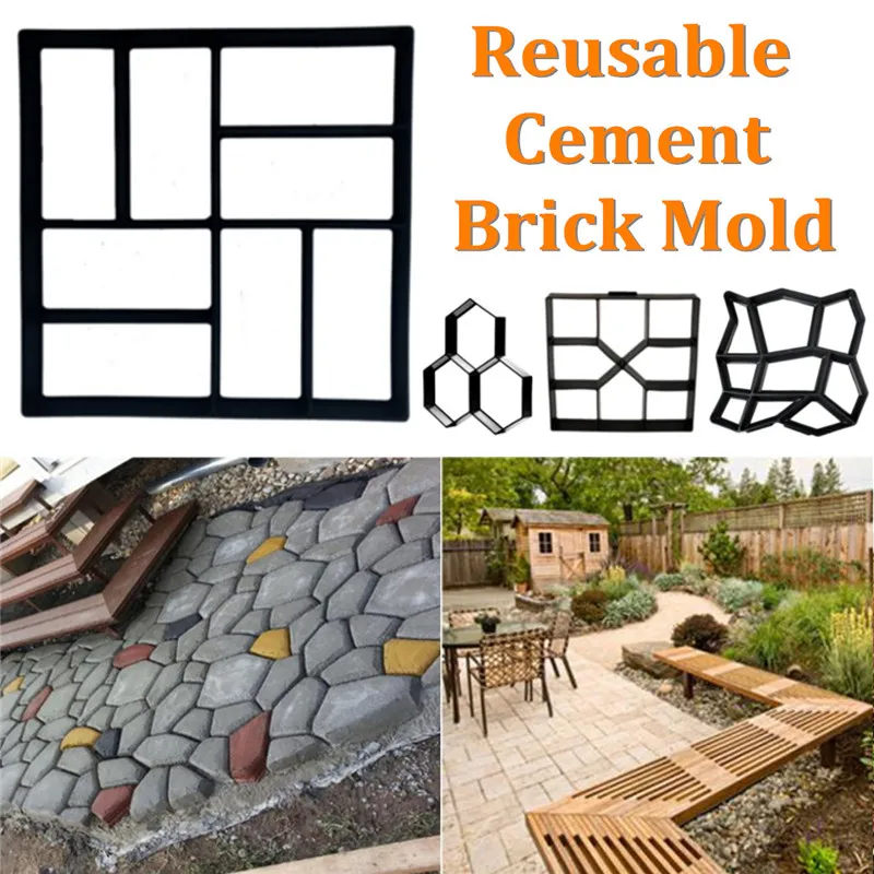 Garden Diy Plastic Path Maker Mold Manually Paving Courtyard Stone Road Cement Brick Buildings Floor Tile Molds huismerk kopen in de aanbieding Garden Diy Plastic Path Maker Mold Manually Paving Courtyard Stone Road Cement Brick Buildings Floor Tile Molds huismerk kopen in de aanbieding