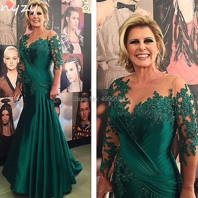 NYZY M24 Moeder van Bruid Jurk Elegant Mermaid Lace Lange Mouwen Bruidegom Moeder Avondjurk Wedding Party Gast Formele Jurk NYZY M24 Moeder van Bruid Jurk Elegant Mermaid Lace Lange Mouwen Bruidegom Moeder Avondjurk Wedding Party Gast Formele Jurk