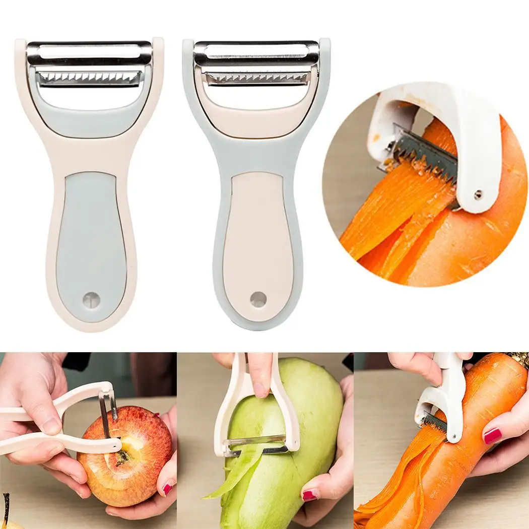 

Vegetable Fruit Peeler 2 pcs/set Kitchen Multi-function Vegetable Fruit Peeler Daily Useful Cooking Tools Blue Beige