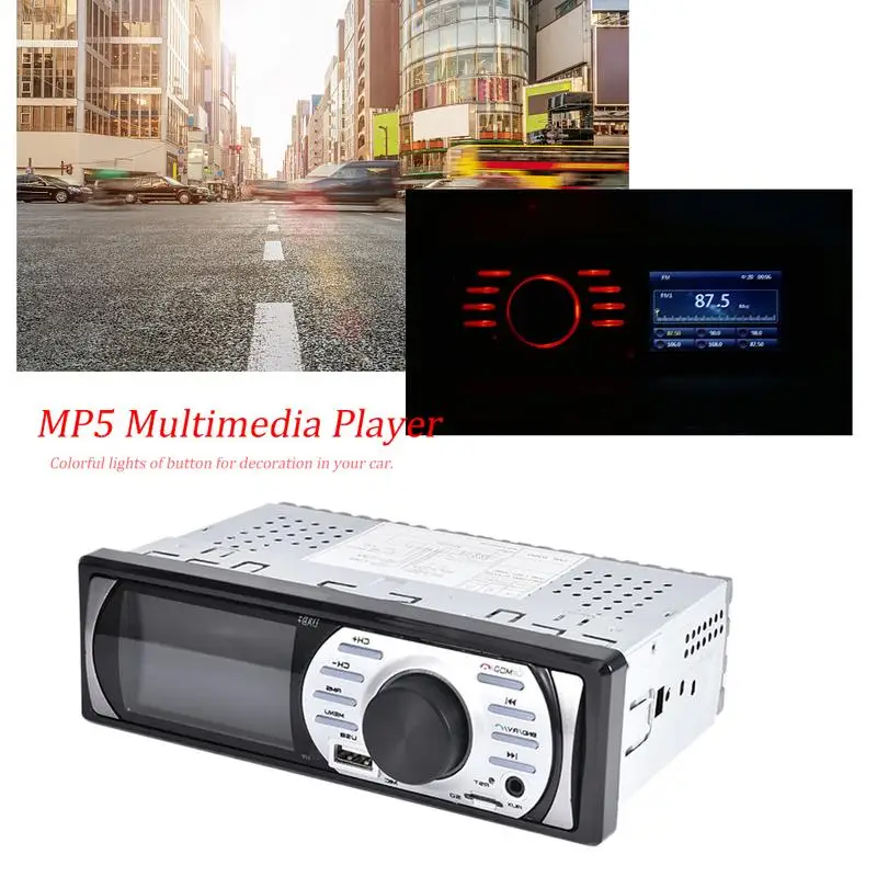 

3.0" HD 1Din Car Radio Auto Audio Stereo 12V Support DAB+ FM USB/TF AUX Bluetooth Interface In-Dash Car MP5 Player
