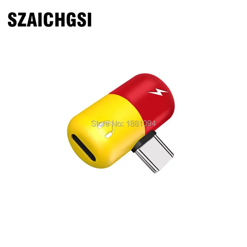 wholesale 200pcs/lot 2 in 1 Type C Charger Adapter To 3.5mm Jack Earphone Aux audio Converter For Huawei P20 Pro | Электроника