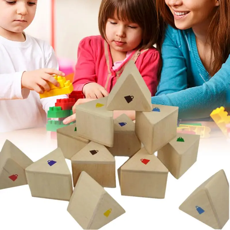 

Triangle Lightweight Building Blocks Weight Memory Game Early Learning Preschool Toys for Children Friends