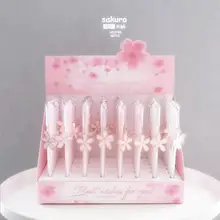 48 шт Сакура кулон гелевая ручка черный Заправка, 0,5 мм перо, рекламный подарок Канцтовары школы и офиса поставка