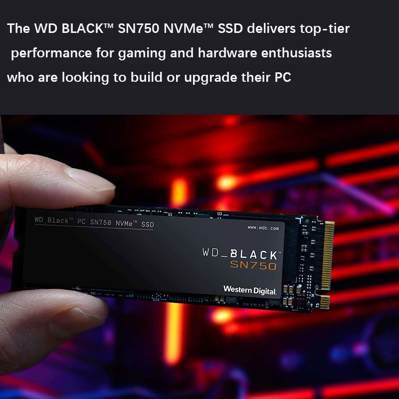 WD Black PCIe 250GB M.2 2280 SSD SN750 твердотельный диск 3100 МБ/с. для геймера игровой ПК