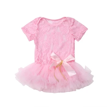 

0-9M Infant Newborn Baby Girl Romper Princess Dress Lace Tutu Party Wedding Dress