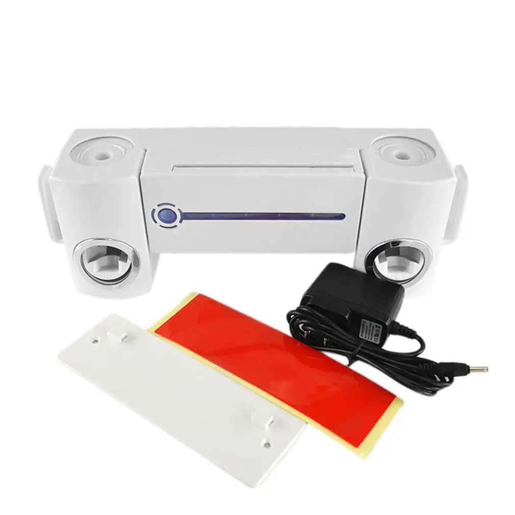 

Practical Antibacteria UV Light Ultraviolet Toothbrush Dispenser Sterilizer With 2 Cups Bracket Double Faced Adhesive Tape