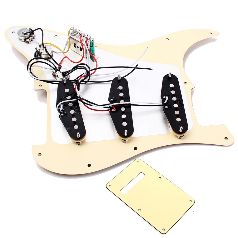 Загруженный Prewired одна катушка SSS Pickguard звукосниматель альнико и задний кожух набор для Fender Stratocaster электрогитара Strat