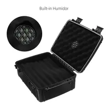 21 сигары Портативный чехол для сигар встроенный Humidor IP68 водонепроницаемый пыленепроницаемый противоударный черный ящик для хранения сигар