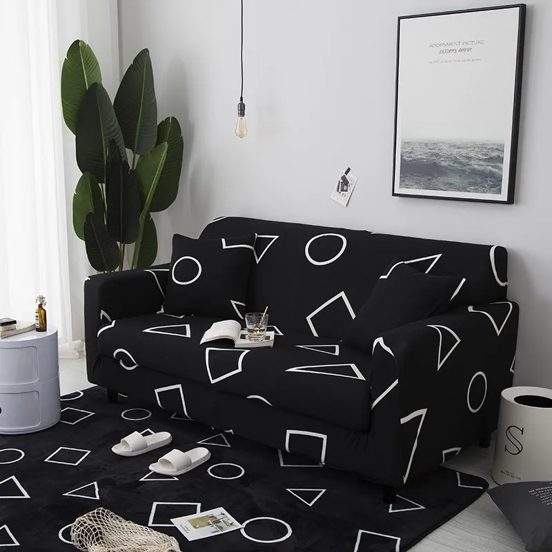 

2019 Newest Elegant Elastic L Shape Sofa Cover Armchair Couch Slipcovers for Living Room Home Decoration 1/2/3/4 Seat 24 Colors