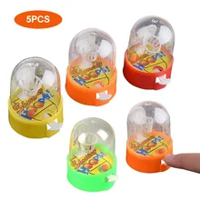 5 Pcs เด็ก Mini ของเล่นยิงมือถือปาล์มของเล่นมินิบาสเกตบอลยิงเกมเดสก์ท็อปตารางบาสเกตบอลเกมของเ...(China)