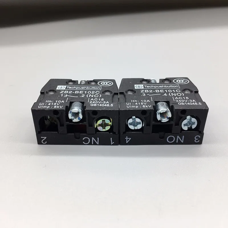 10 шт. кнопочный переключатель Xb2 Zb2be102c(nc) контактный блок Zb2 be101c (no)|Выключатели| |