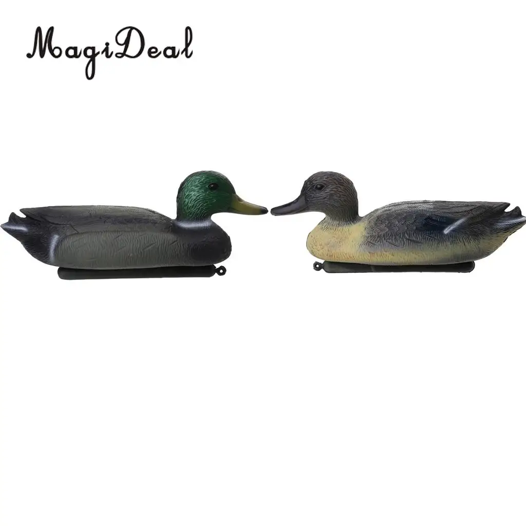 MagiDeal 6 Pcs Fishing Hunting Male Decoy Plastic Duck Decoy Drake w/ Floating Keel Hunting Decoy for Hunting Fishing Access