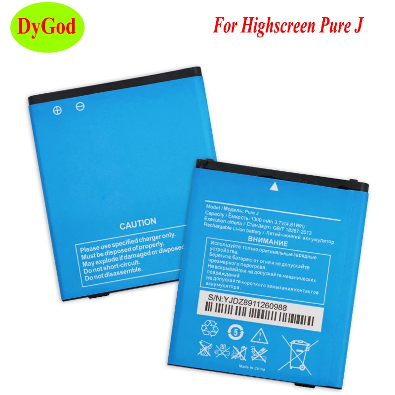 DyGod 1300 мАч для Highscreen Pure J батарея Замена батареи Bateria смартфон | Мобильные телефоны