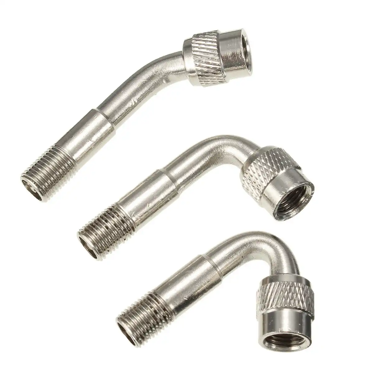 2PCS Air Tire Valve Extension 90° Angle Adaptor Motorcycle Car Stem Extender