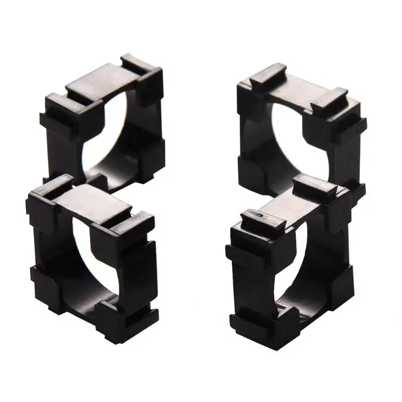 

100pcs Storage Box Bracket Battery Holder 18650 Li-ion Cell Holder Safety Anti Vibration Plastic Case 18650 Battery Holder Black