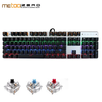 

Metoo Edition Mechanical Keyboard 87 104 keys Blue Red Black Switch Gaming Keyboards for Tablet Desktop Russian/Hebrew/Arabic