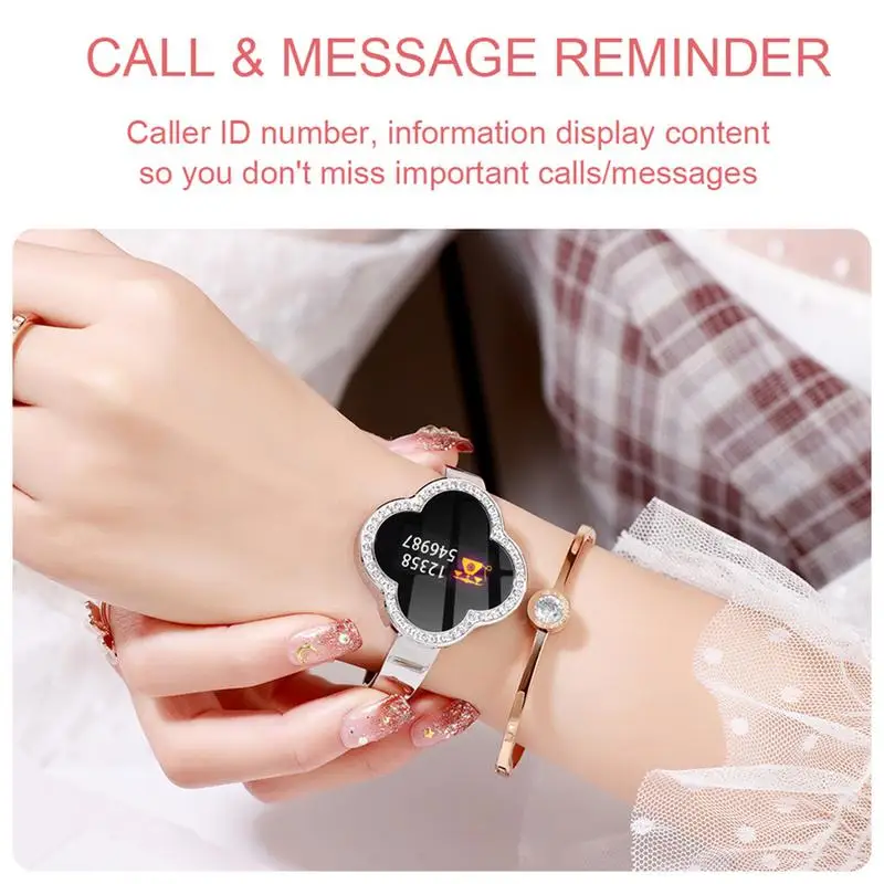 

Luxury Women Watches S6 Color Screen Heart Rate Monitor 0.96 Inch Display Smart Female Bracelet Smart Female Watches