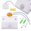 E27 Lamp Base Socket PIR Infrared Motion Sensor LED Light Lamp Holder Motion Sensor Switch for Lamp Socket Switch ► Photo 2/6