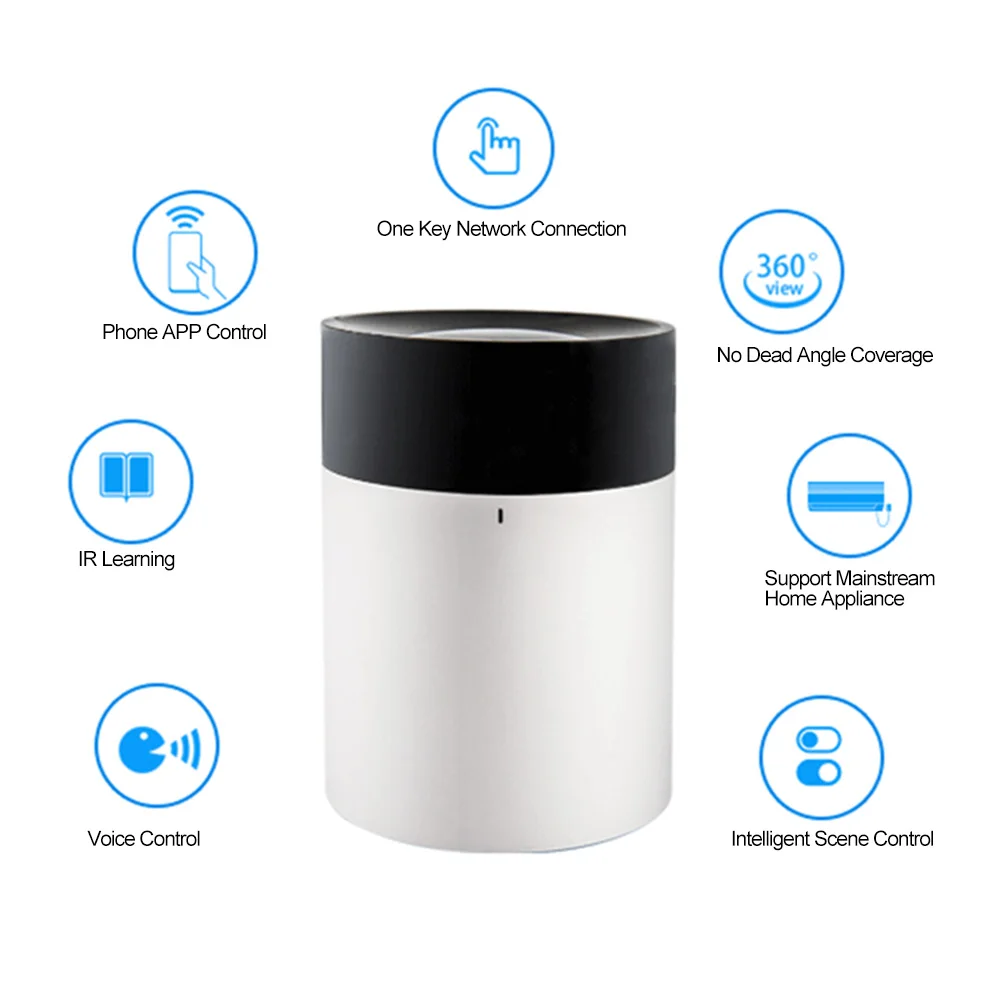 

W30 IR Smart Remote Control 2.4G WiFi Smart Home Automation for Alexa Google Assistant IR Control for Aircon TV Set-top Box