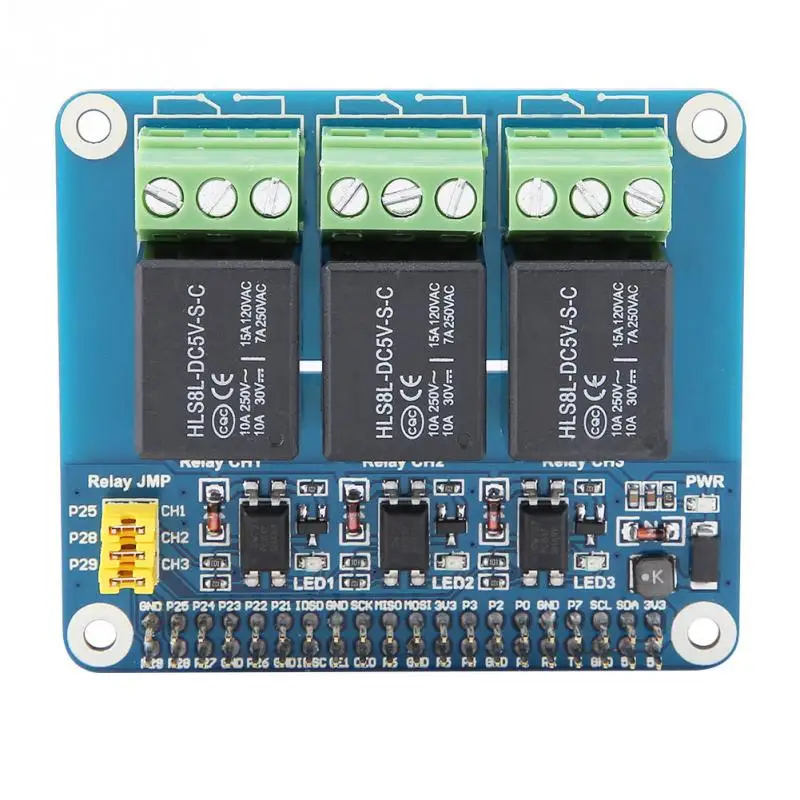 3-канальный блок питания реле Плата расширения для Raspberry Pi A+/B+/2B/3B/3B+ высокое качество