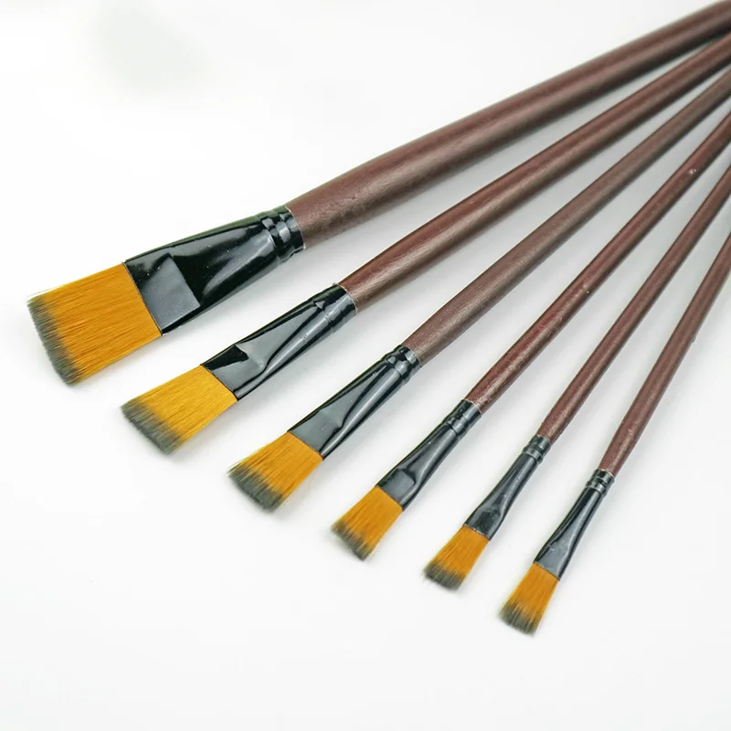 

6Pcs/lot High Quality Combination Paint Brush Nylon Multi-Functional Hook Line Pen For Drawing School Art Supplies Stationery