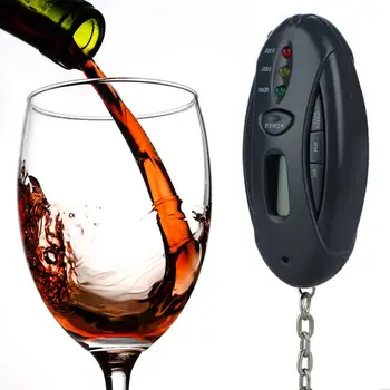 

Blowing Alcohol Tester Portable Handhold Semiconductor LED Light Digital Display With LCD Clock Timer