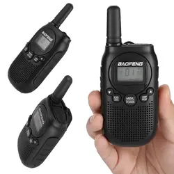 Портативный Мини Мода портативный двухстороннее радио трансивер BF-T6 Walkie-talkie (US 100-240 V)