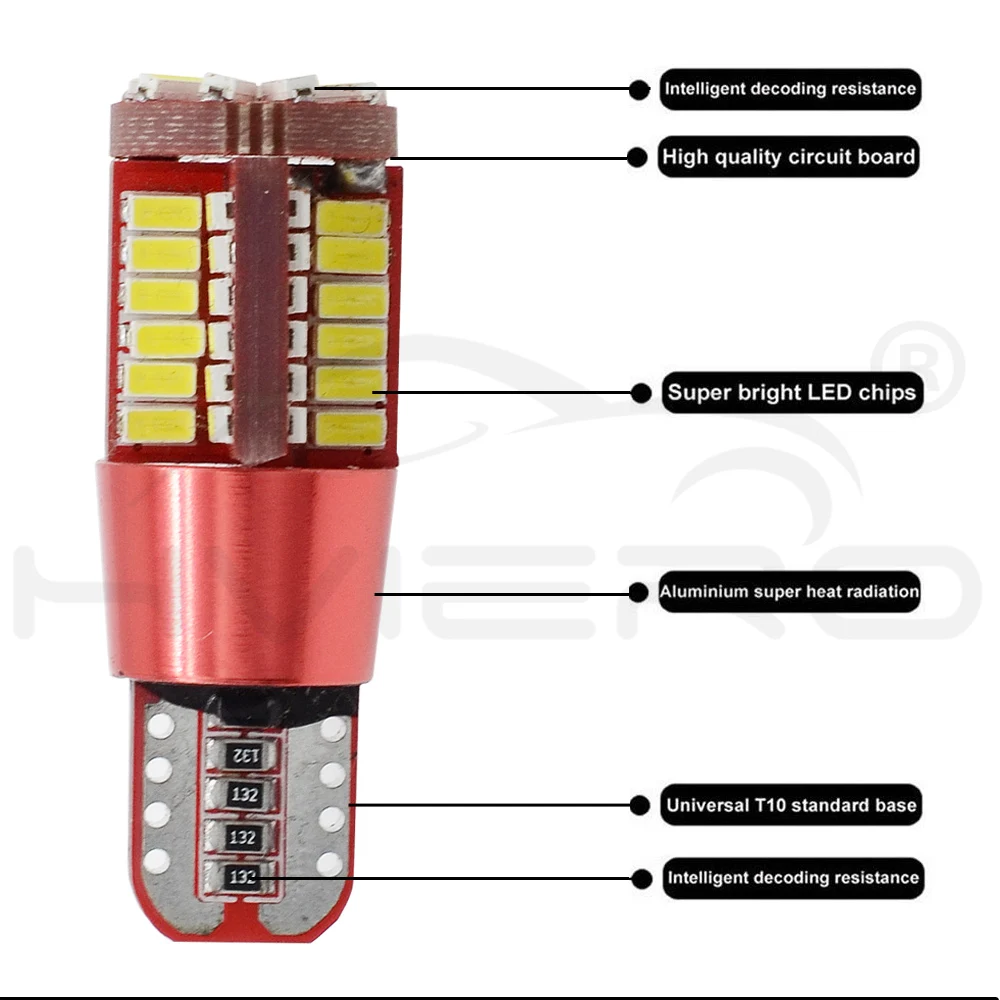 2X Авто Стайлинг авто светодиодный светильник Canbus 194 57SMD 4014 светодиодный светильник лампа без ошибок клиновой светильник светодиодный автомобильный боковой светильник