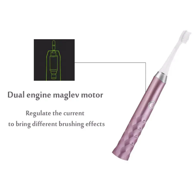 SEAGO индуктивной зарядки Смарт акустическая Магнитная подвеска Электрическая зубная щётка SG986
