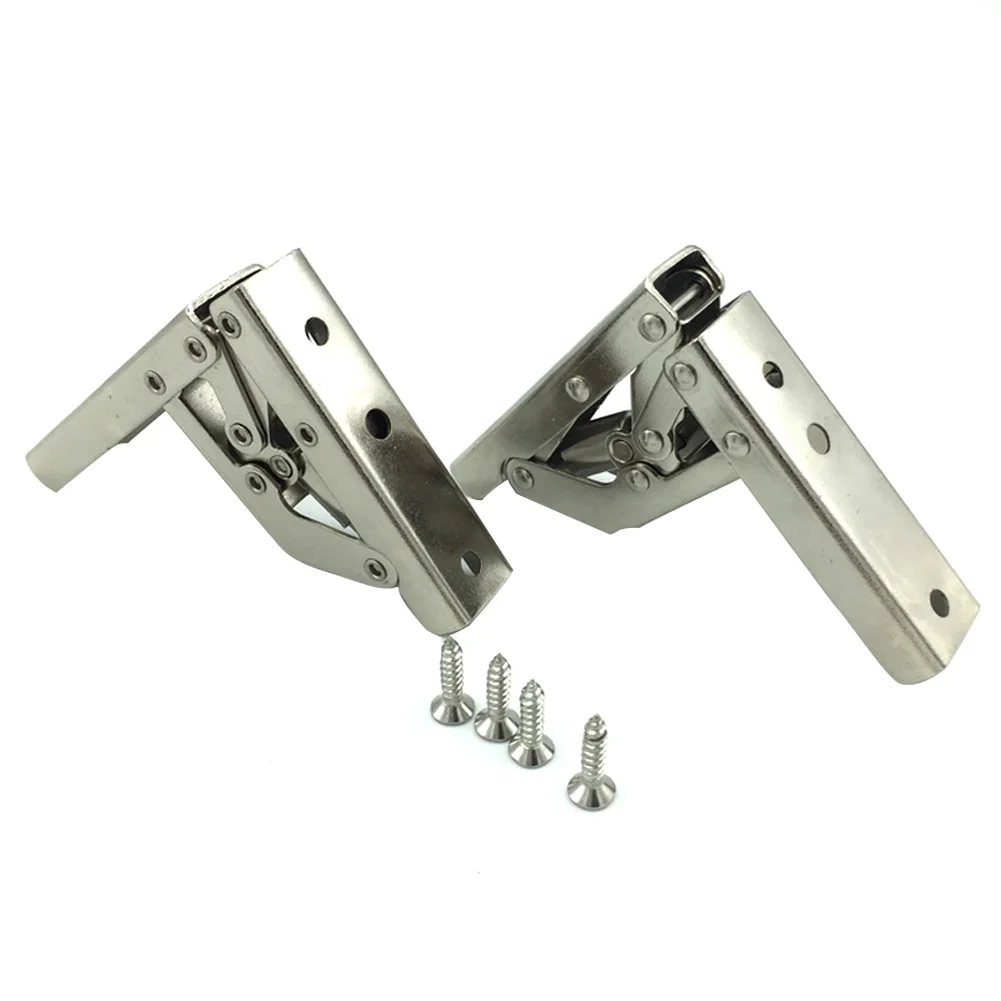 

2PCS Cold-rolled Steel Cupboard Anti-Corrosion Folding Scratch Proof Cabinet Kitchen No Drilling Hardware Door Furniture Hinge