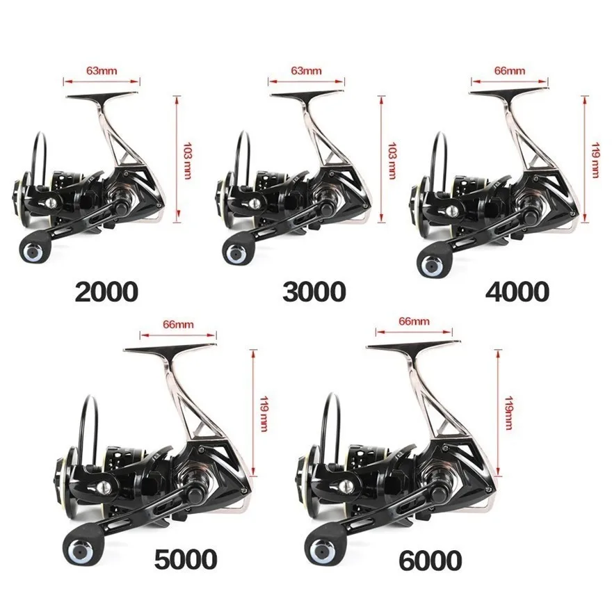 Goedkoop Teben Gts Iii Zoutwater Metalen Vissen Reel 3000 6000 Links Rechterhand Max Drag 12 20Kg Surf Vissen spinning Reel Zoetwater Coil