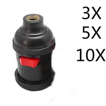 CLAITE 3 шт 5 шт 10 шт AC220V 4A E27 цоколь лампы держатель преобразователь, переходник с выключателем лампы баз